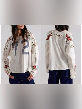 NWOT Free People We The Free Lilith Tee - tofu ivory - small